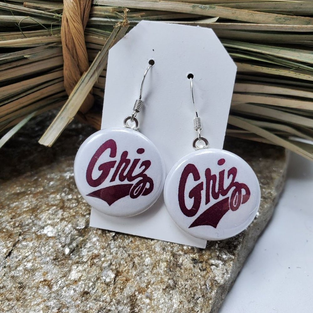 University of Montana Earrings NCAA Montana Grizzlies Souvenir Alumni Bi…